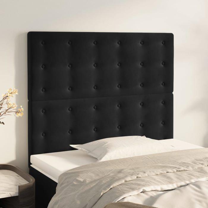 Maison Exclusive - Tête de lit Noir 90x5x118/128 cm Velours