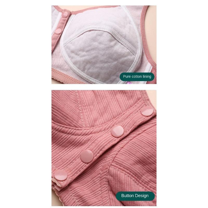 Бюстгальтеры с чашечками из хлопка, застежка-молния спереди, нижнее белье для женщин среднего и пожилого возраста, тонкий, без косточек, новый бюстгальтер больших размеров, новый с нитками