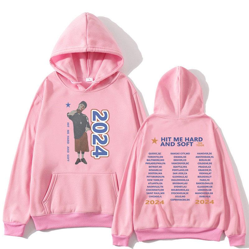 Толстовки с капюшоном Hit Me Hard and Soft Tour Мужские Женские Хип-Хоп Оверсайз Худи Осень Зима Флис Теплые Свитшоты с Длинным Рукавом