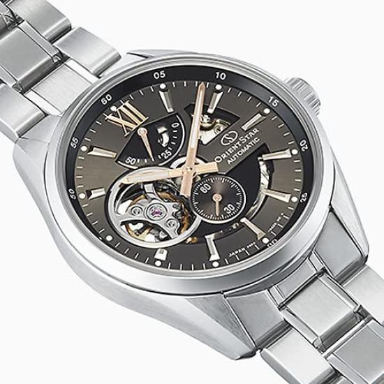 ORIENT STAR автоматические часы современные скелетонированные механические сделано в Японии 2 года гарантии отечественного производителя Open Heart Grey [Orient Star] RK-AV0005N