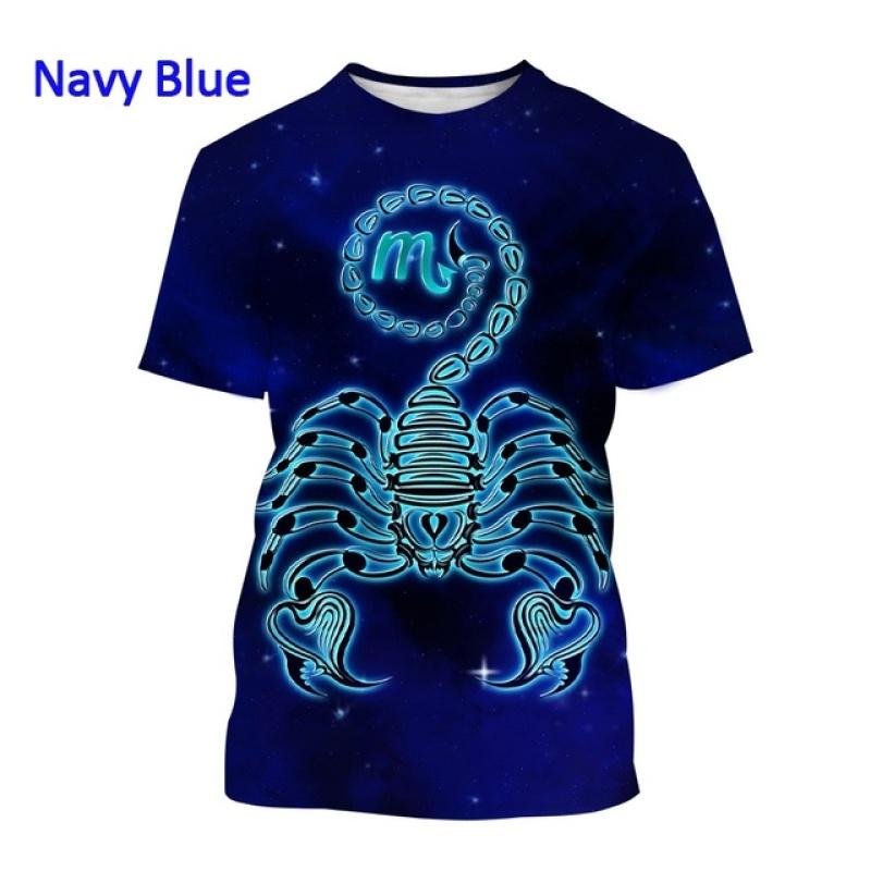 Летняя мужская футболка с 3d принтом «Скорпион», модная индивидуальная плотоядная футболка унисекс, повседневные топы с короткими рукавами и круглым вырезом в виде животных, уличная одежда