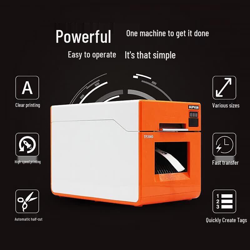 Supvan TP2000 Bluetooth Thermal Transfer Cable Marker Printer CN plug (adapter included)