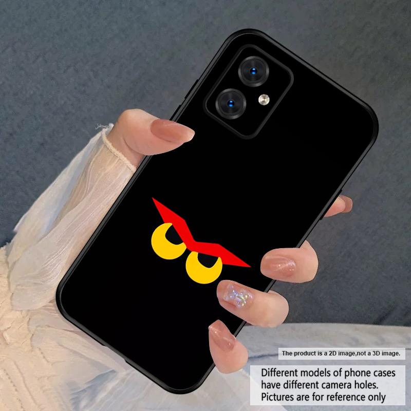 Два белых круглых глаза Для Motorola Moto G04 14 15 24 34 35 54 55 75 84 85 Edge 40 50 Fusion 60 Fusion силиконовый мягкий чехол для телефона
