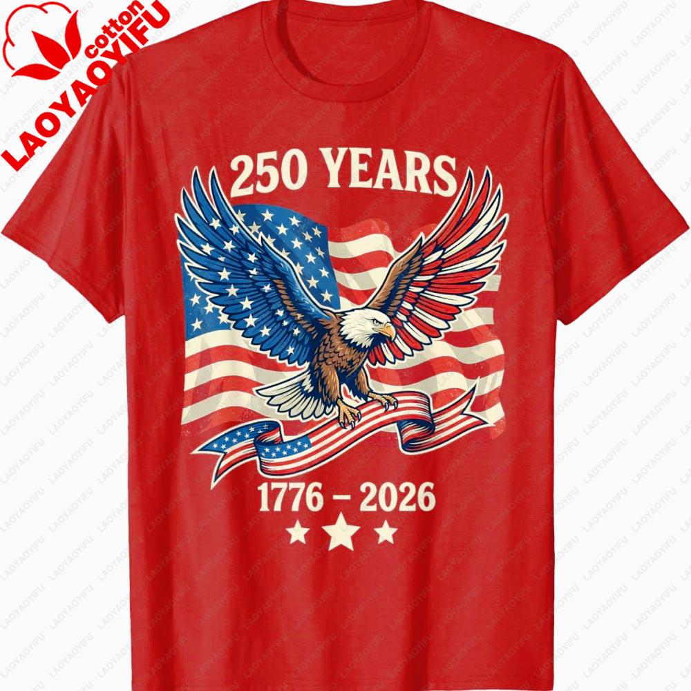 Vintage 250 Years Celebratory Clothing American 17762026 250th Birthday TShirt USA Men Women Unisex Streetwear Fashion Tops