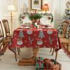 Woven Jacquard Christmas Tablecloth Rectangular Thickened Festive Dining Table Cover Retro American Style Holiday Decor