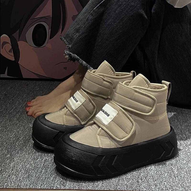 Женская обувь Белые женские зимние ботинки на платформе, высокие, массивные, тренд 2024 года, мягкие, удобные и элегантные, стильные, распродажа по низкой цене