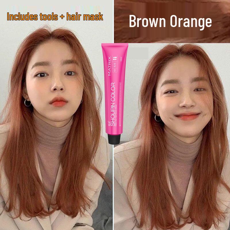 2026 Краска для волос: Серо-коричневый лен, цвет черного чая, с пользой для ухода за волосами