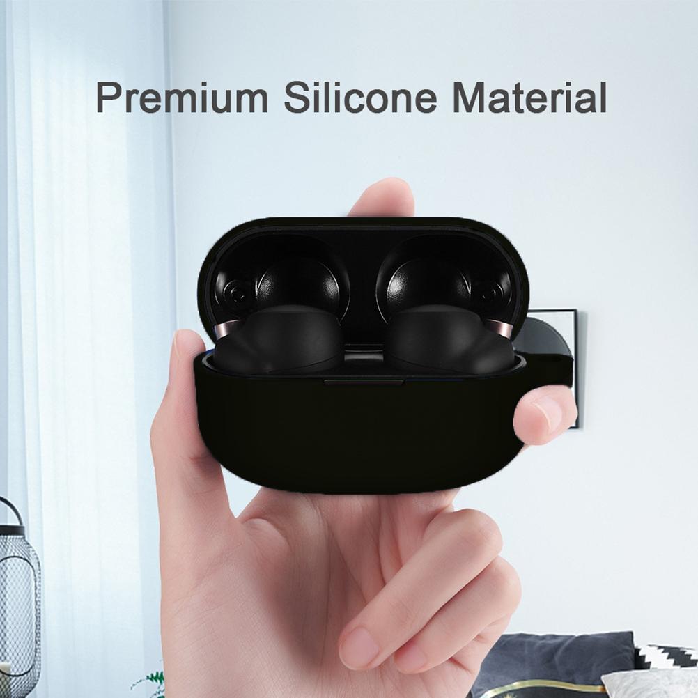 Silicone Case for Sony WF 1000XM4 Earbuds Black Protective Cover