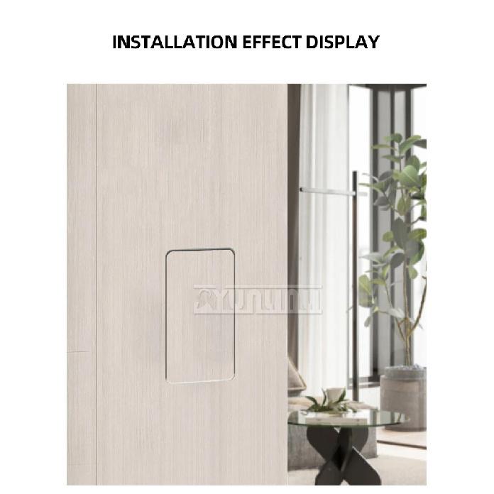 Invisible Room Door Lock Press Type Concealed Handle Hidden Outward-Opening Wooden Magnetic Door Handle Door Lock 2025 NEW