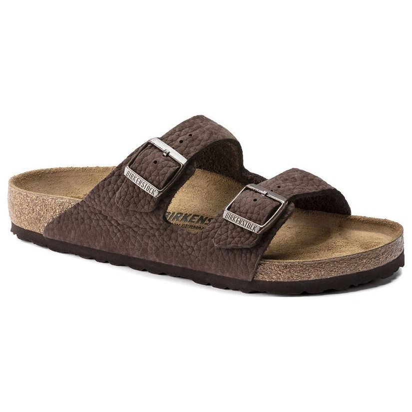 Birkenstock Удобные Круглый носок Мягкая подошва Универсальная пряжка Для улицы Дышащие Шлепанцы Мужские сандалии Темно-коричневые 1022457