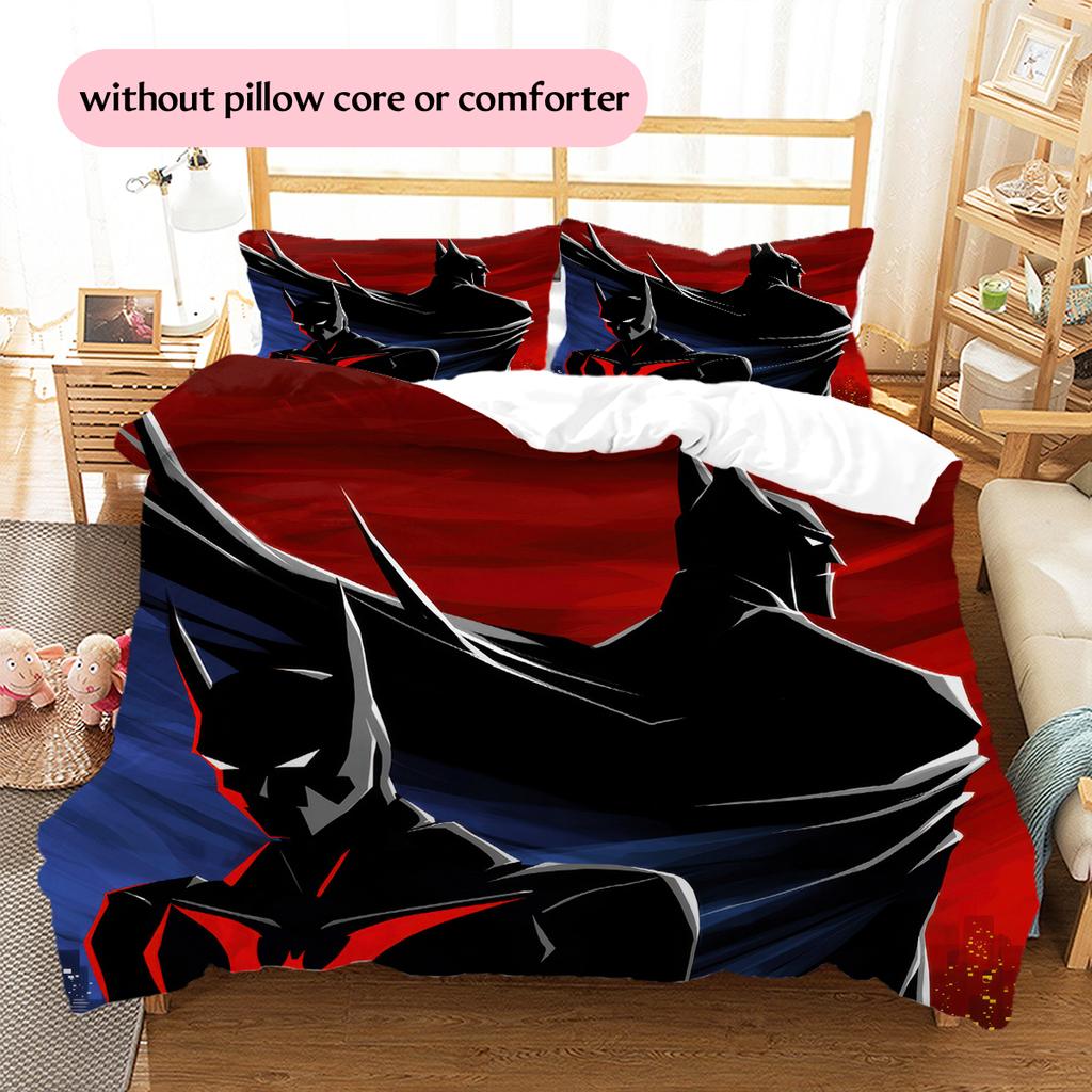Batman Printed Bedding Set Duvet Cover Pillowcase No Filler, Soft Home Bedroom Decor, Perfect Gift for Fans.chl