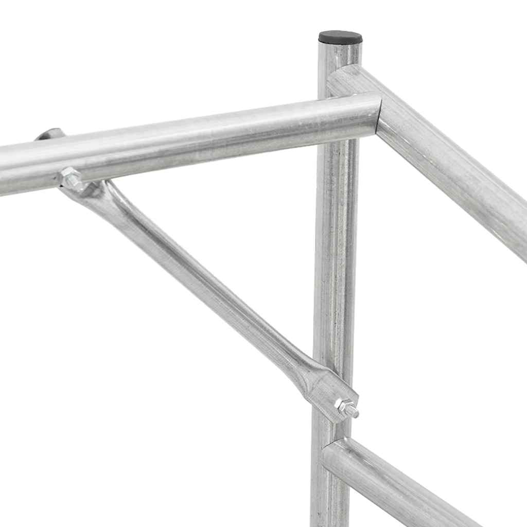 Firewood Rack with Rain Cover 101 x 61 x 110.5 cm Galvanized Steel