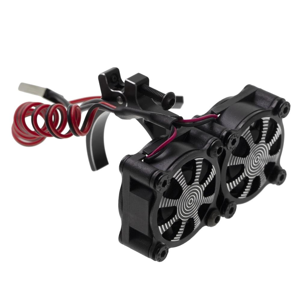 540 550 3650 3660 Motor Heatsink Cooling Fan with Thermal Sensor for 1/8 1/10 RC Car Axial SCX10 Traxxas TRX4 Tamiya