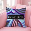 Наволочка E-Emilio Logo P-Pucci Безопасная Подушка с Пользовательским Фото, Невыцветающая Подушка из Матового Флиса, Безопасна для Матерей и Младенцев.
