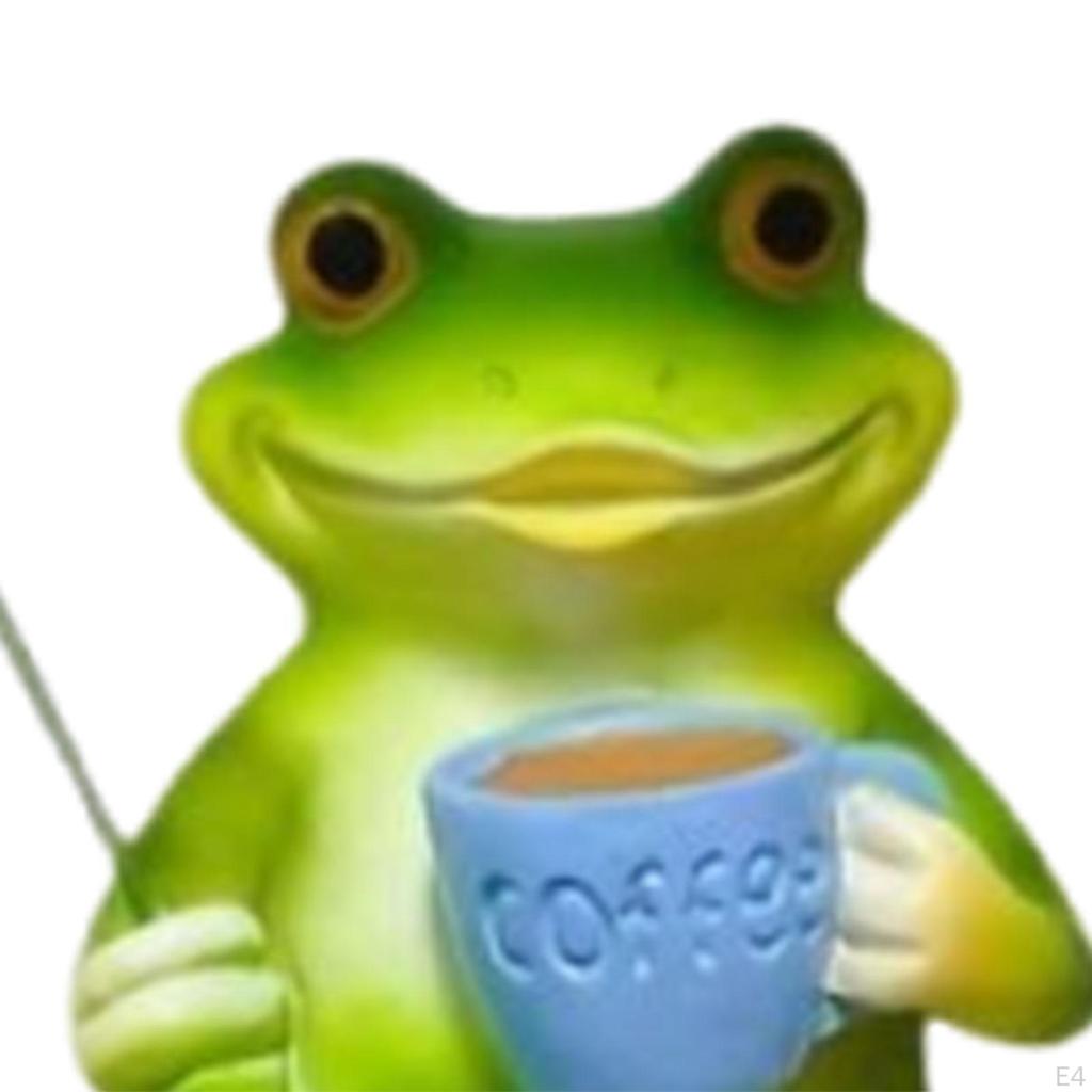 Animal Sculpture Frog Statue for Lawn Desktop Park Ornament Resin Figurine Party Favor