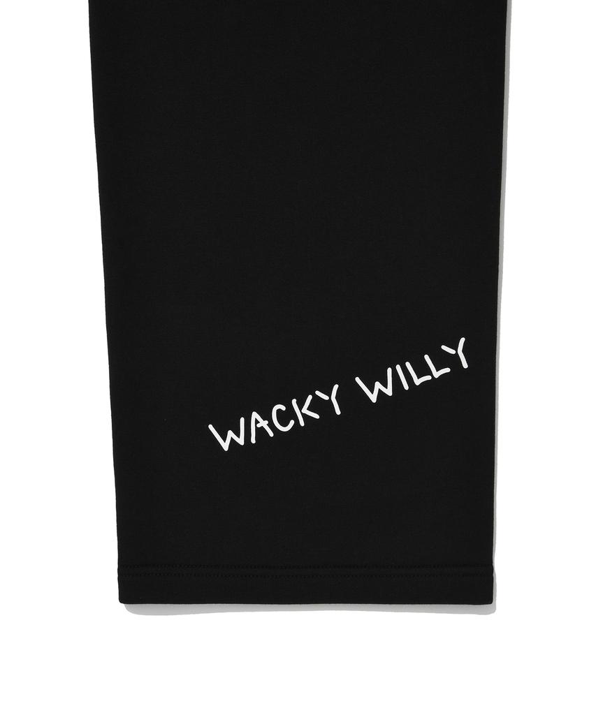 WACKY WILLY Kiki Спортивные штаны с принтом по всей поверхности Черный