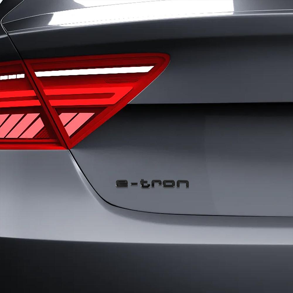 Car Trunk Sticker 3D ABS Black Silver 40e-Tron 45e-Tron 50e-Tron Decal For S A4 B8 A3 8P A6 C7 8V B9 B7 B6 C6 A5 Q5 C5 A1 Q3
