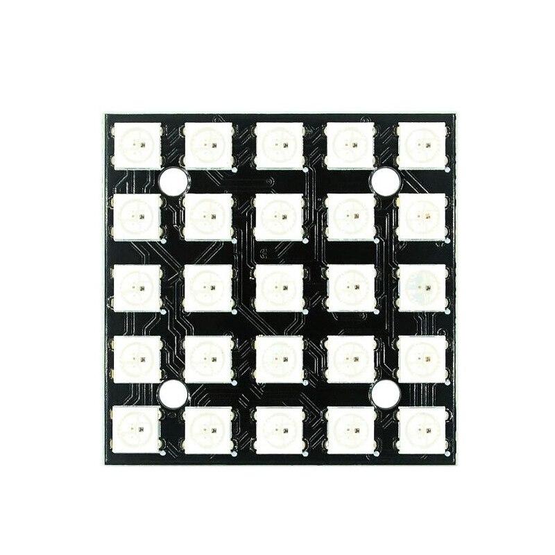 WS2812 Радужный светодиод 5050 RGB 8x8 4 бит 16 бит 25 бит 64 бит Радужный светодиодный точный модуль панели лампы 5 В светодиодная кольцевая лампа