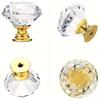 10Pcs/pack 30mm Clear Crystal Cabinet Knobs,Diamond Shape Dresser Pulls,Drawer Wardrobe Cupboard Handles,Furniture Door Hardware