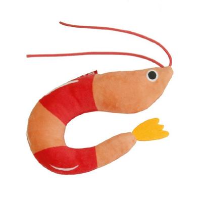 Игрушка для кошек в форме креветки с кошачьей мятой, игровая дразнилка, мятные колокольчики