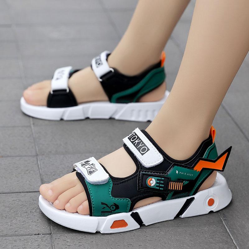 Детские сандалии мягкая подошва нескользящие и легкие 2025 новый летний сезон ученики начальной школы мальчики среднего и старшего возраста детская обувь