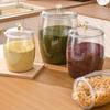 Transparent Flour Grains Storage Jar With Lid Sealed Grains Storage Box Wide Mouth Candy Cookie Jar Tea Kitchen Organizer