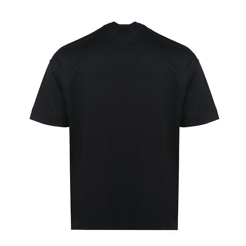 Emporio Armani Мужская футболка с принтом логотипа SS23, свободный крой, круглый вырез, короткий рукав, топ, темно-синий 3R1TZ4-1JUVZ-09K4