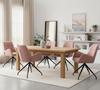 ERIM swivel chair upholstered in beige fabric