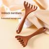 Массажная расческа для кожи головы с пятью когтями из оленьих рогов для лимфатической терапии