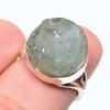 Natural Aquamarine Rough Gemstone 925 Solid Sterling Silver Gift Ring S.6 F8c81