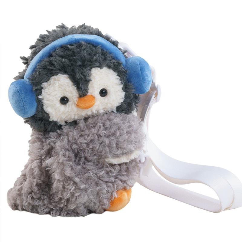 Милая Плюшевая Сумка-Кроссбоди Пингвин Пушистый Кудрявый Зверь Набитая Кукла Кавайная Плюшевая Игрушка Рюкзак JK для Женщин Сумка Подарок на День Рождения