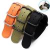 Classic Thickened Canvas Strap 20mm 22mm 24mm 26mm Rugged Nylon Military Straps Retro Watchband Braid Ballistic Fabric Bands for Tudor