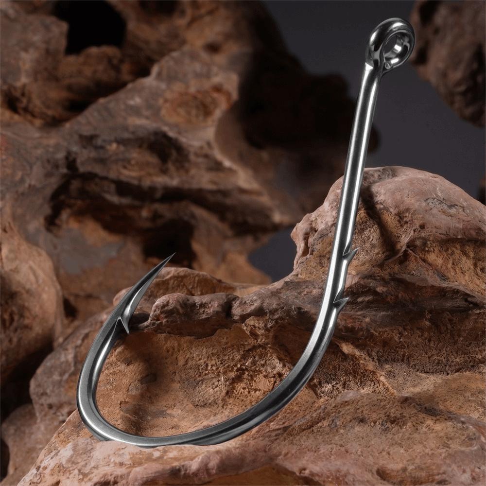50/100pcs Size 4-5/0 Baitholder Fishing Hooks Long Shank Design Fishing Jig Hooks  Bass Fishing