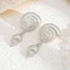 Bohemian Shell Drop Earrings Conch Starfish Pendant Earrings Fashion Starfish Stud Earrings  Gift