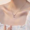 Серебряное ожерелье S925 с муассанитом «Галактика» и цепочкой с цирконами - Женский кулон 1 карат, сверкающий, идеальный рождественский подарок