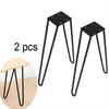 2pcs Table Dining Table Legs Furniture Legs Laptop Hairpin Leg Legs for Furniture Peg Leg Iron Adjustable Folding Table