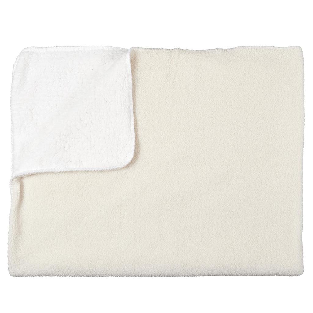 Blanket 120X150Cm Sherpa Ecru Fluffy Soft Made Of Polyester