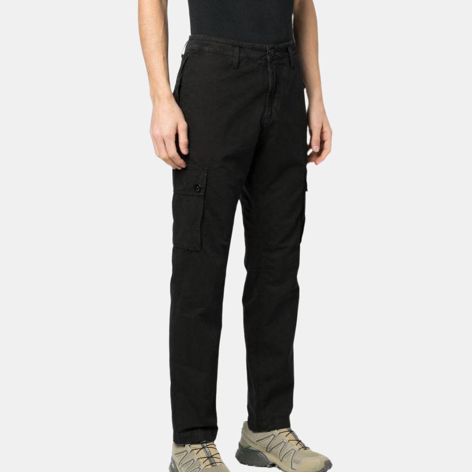 STONE ISLAND SS23 Casual Pants Men's Black 1015303WA-A0129