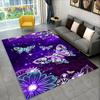 Dream Butterfly Flower Area Rug Large,Carpet Rug for Home Living Room Bedroom Sofa Doormat Decor,Kid Play Non-slip Floor Mats