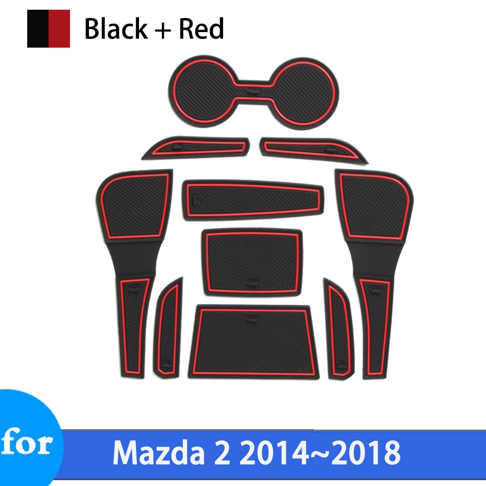 Нескользящий автомобильный коврик для Mazda 2 Mazda2 DJ DL Demio 2014 2015 2016 2017 2018 противоскользящие резиновые коврики дверная канавка автоаксессуары