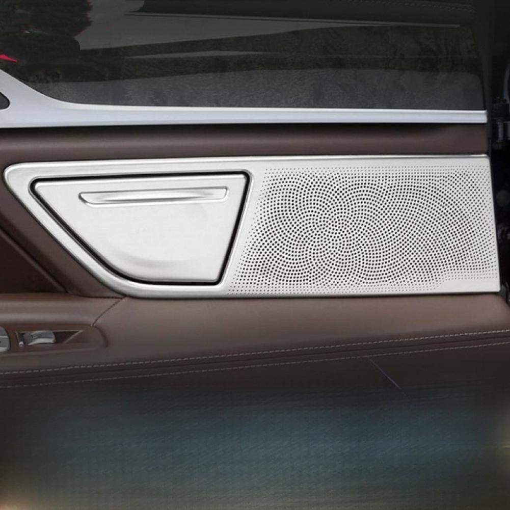 Door Speaker Trim Sticker Cover for BMW 7 Series G11 G12 2016 2025 Car Interior Silver Stainless Steel 6 Cover Accessories