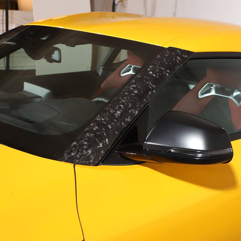 Для Toyota GR Supra A90 2019-2025 Накладка-стикер на стойку кузова A переднего ветрового стекла из настоящего карбона Автоаксессуары