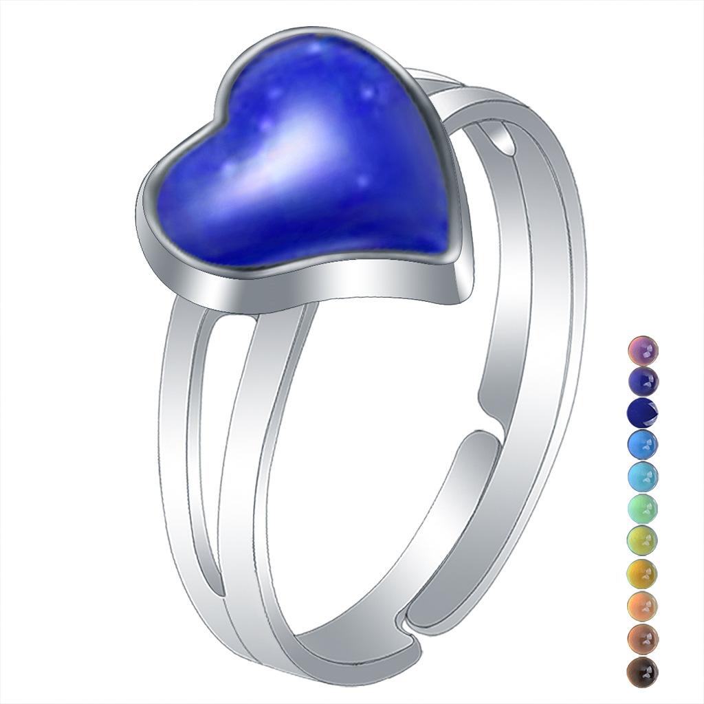 1Pcs Fashion Ring Simple Children's Princess Cartoon Cute Animal Temperature Change Ring