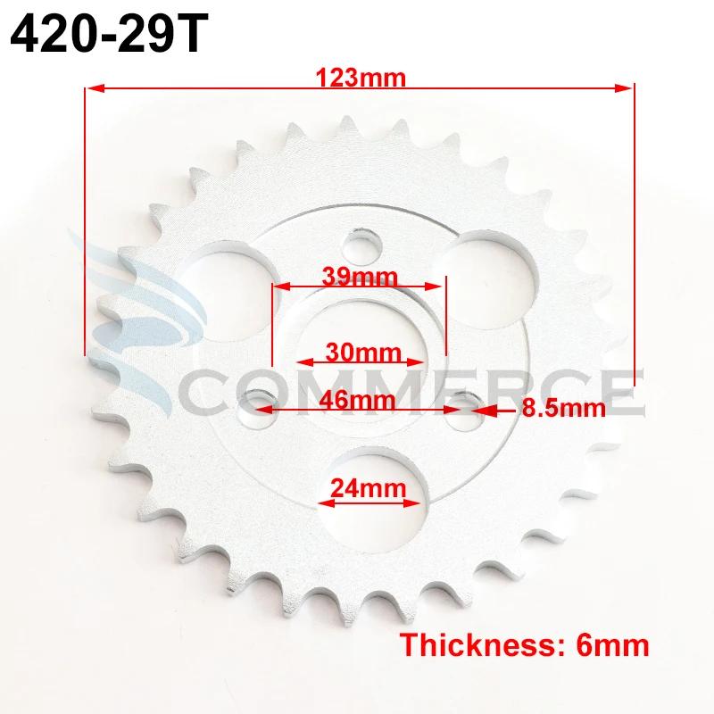1 шт. 420/428 24T/26T/28T/29T/31T/35T/37T Зубьев 30 мм Задняя звезда Совместимо с Honda Monkey Мотоцикл Питбайк Грязевой байк Аксессуары