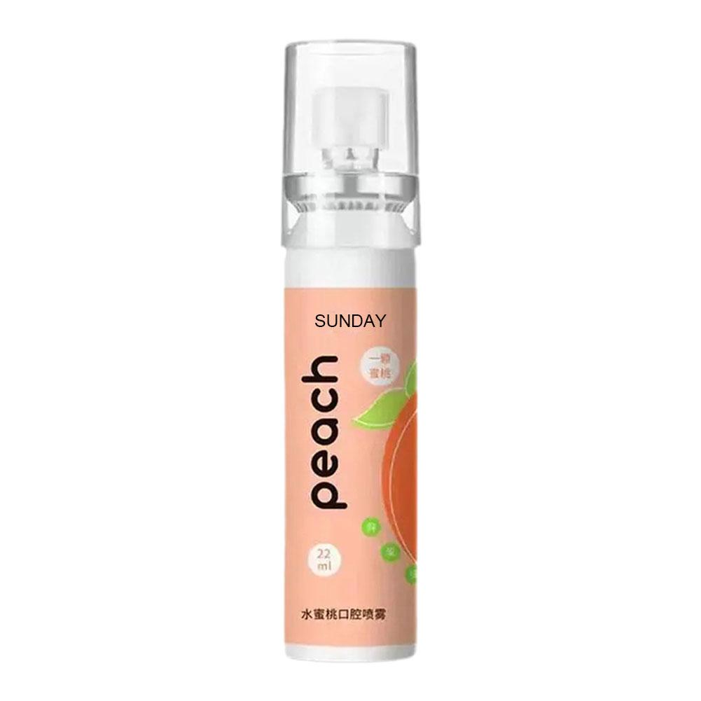 22ML Breath Freshener Spray Fruit Litchi Peach Flavor Spray Spray Mouth Portable Male Kissing F R1M0