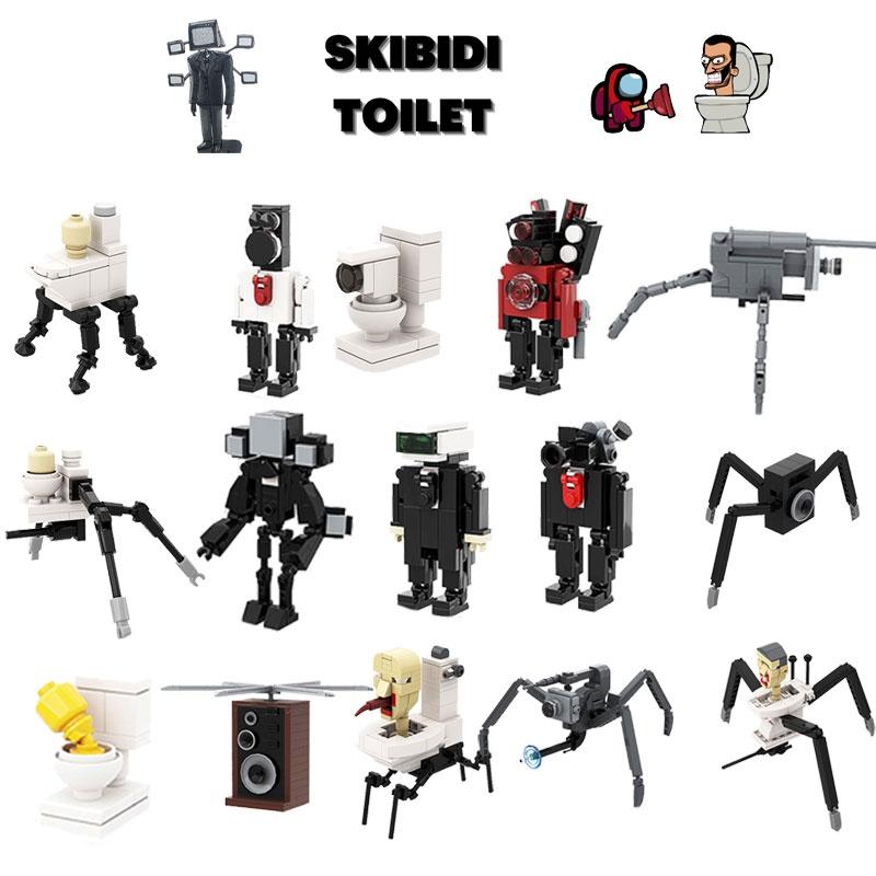 Смешной набор строительных блоков Skibidi Toilet Креативная игрушка для детей Пластиковый материал