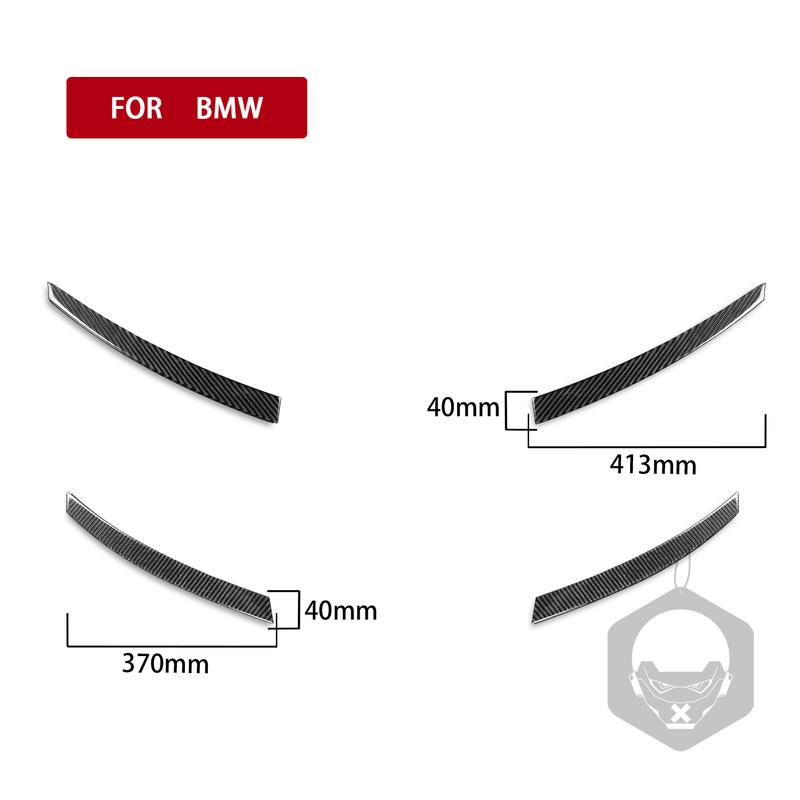 For BMW 5 Series E60 2004 2005 2006 2007 Doors Push Pusher Panel Cover Trim Sticker Carbon Fiber Car Interior Accessories