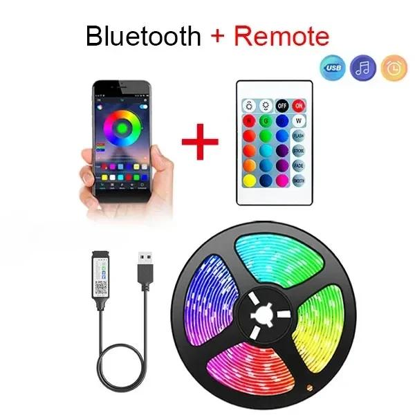 Светодиодные ленты USB Bluetooth App Control LED Lights для телевизора RGB 5050 Гибкая лента диодов Подсветка телевизора Украшение комнаты