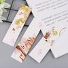 30pcs Chinese Style Paper Bookmarks Painting Cards Beautiful Boxed Bookmark Commemorative Gifts