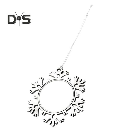 Снежинка Подвеска Рождественское украшение DIY Фото Подвесное украшение Сплав Снежинка Рождественская елка Настенный декор для окна Сад